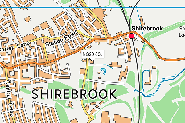NG20 8SJ map - OS VectorMap District (Ordnance Survey) NG20 8SJ map - OS VectorMap District (Ordnance Survey)
