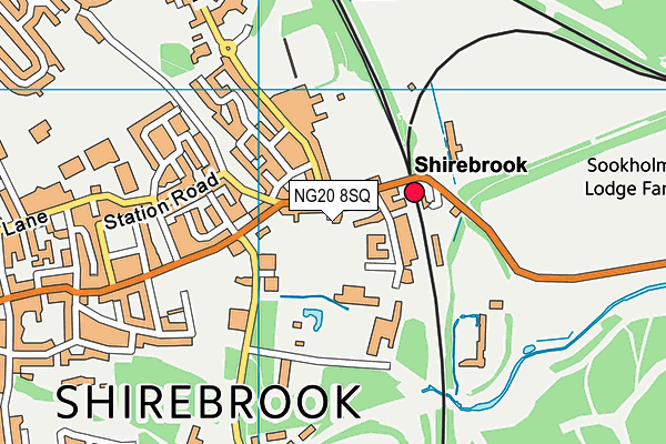 NG20 8SQ map - OS VectorMap District (Ordnance Survey) NG20 8SQ map - OS VectorMap District (Ordnance Survey)