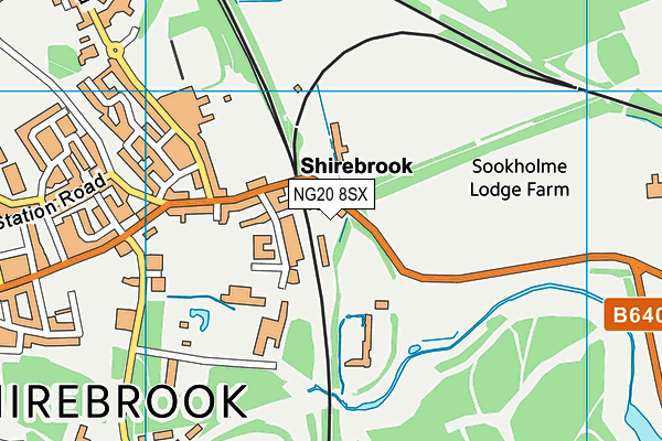 NG20 8SX map - OS VectorMap District (Ordnance Survey) NG20 8SX map - OS VectorMap District (Ordnance Survey)