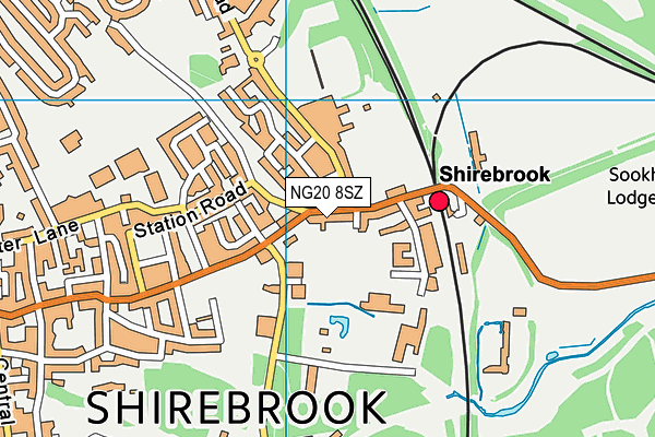 NG20 8SZ map - OS VectorMap District (Ordnance Survey) NG20 8SZ map - OS VectorMap District (Ordnance Survey)