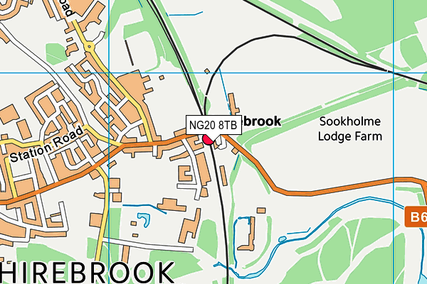 NG20 8TB map - OS VectorMap District (Ordnance Survey) NG20 8TB map - OS VectorMap District (Ordnance Survey)