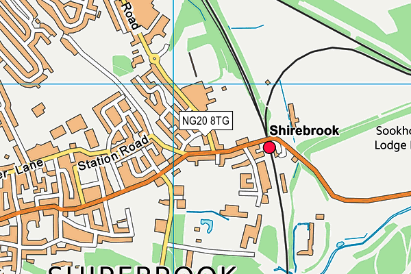 NG20 8TG map - OS VectorMap District (Ordnance Survey) NG20 8TG map - OS VectorMap District (Ordnance Survey)
