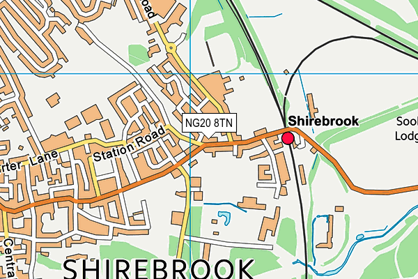 NG20 8TN map - OS VectorMap District (Ordnance Survey) NG20 8TN map - OS VectorMap District (Ordnance Survey)