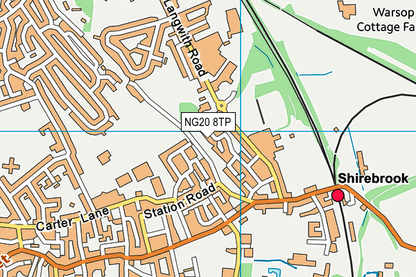 NG20 8TP map - OS VectorMap District (Ordnance Survey) NG20 8TP map - OS VectorMap District (Ordnance Survey)