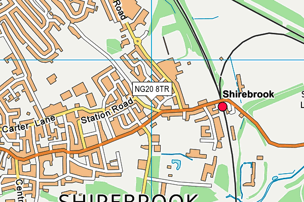 NG20 8TR map - OS VectorMap District (Ordnance Survey) NG20 8TR map - OS VectorMap District (Ordnance Survey)