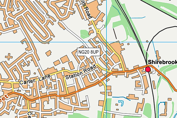 NG20 8UP map - OS VectorMap District (Ordnance Survey) NG20 8UP map - OS VectorMap District (Ordnance Survey)