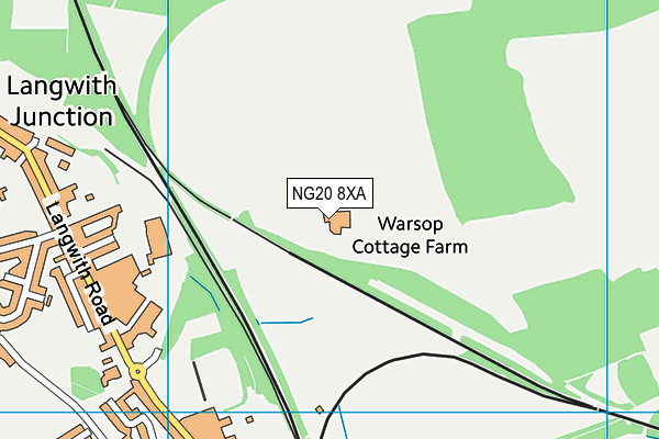 NG20 8XA map - OS VectorMap District (Ordnance Survey) NG20 8XA map - OS VectorMap District (Ordnance Survey)
