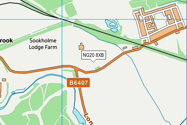 NG20 8XB map - OS VectorMap District (Ordnance Survey) NG20 8XB map - OS VectorMap District (Ordnance Survey)