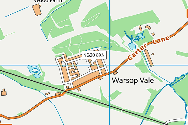 NG20 8XN map - OS VectorMap District (Ordnance Survey) NG20 8XN map - OS VectorMap District (Ordnance Survey)