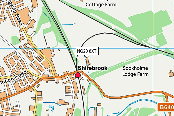NG20 8XT map - OS VectorMap District (Ordnance Survey) NG20 8XT map - OS VectorMap District (Ordnance Survey)