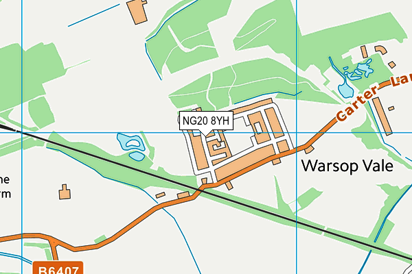 NG20 8YH map - OS VectorMap District (Ordnance Survey) NG20 8YH map - OS VectorMap District (Ordnance Survey)