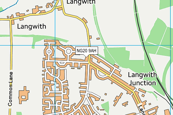 NG20 9AH map - OS VectorMap District (Ordnance Survey) NG20 9AH map - OS VectorMap District (Ordnance Survey)