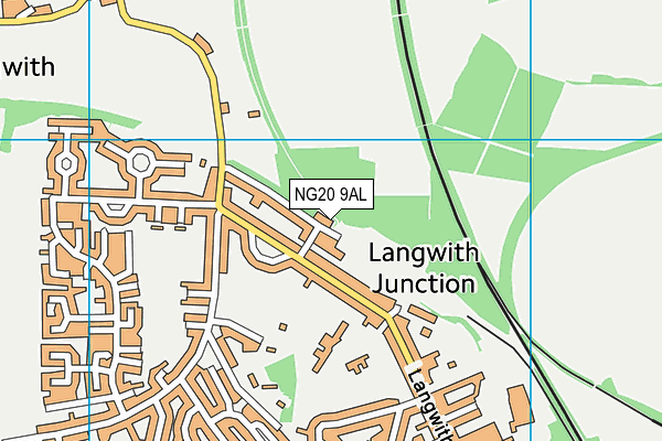 NG20 9AL map - OS VectorMap District (Ordnance Survey) NG20 9AL map - OS VectorMap District (Ordnance Survey)