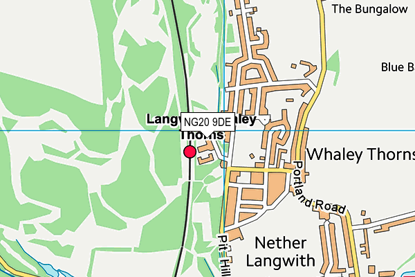 NG20 9DE map - OS VectorMap District (Ordnance Survey) NG20 9DE map - OS VectorMap District (Ordnance Survey)