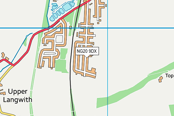 NG20 9DX map - OS VectorMap District (Ordnance Survey) NG20 9DX map - OS VectorMap District (Ordnance Survey)