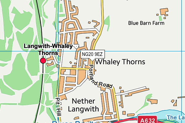 NG20 9EZ map - OS VectorMap District (Ordnance Survey) NG20 9EZ map - OS VectorMap District (Ordnance Survey)