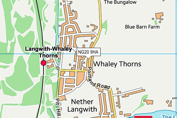 NG20 9HA map - OS VectorMap District (Ordnance Survey) NG20 9HA map - OS VectorMap District (Ordnance Survey)