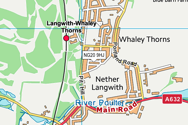 NG20 9HJ map - OS VectorMap District (Ordnance Survey)