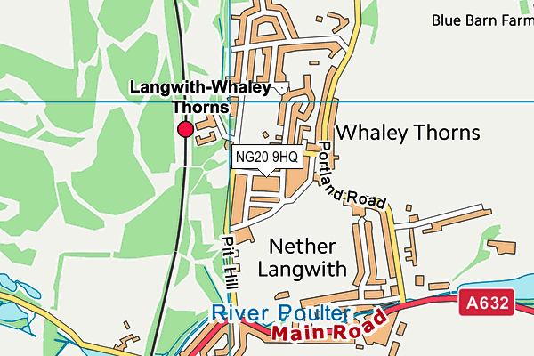 NG20 9HQ map - OS VectorMap District (Ordnance Survey) NG20 9HQ map - OS VectorMap District (Ordnance Survey)