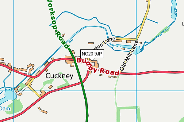 NG20 9JP map - OS VectorMap District (Ordnance Survey) NG20 9JP map - OS VectorMap District (Ordnance Survey)