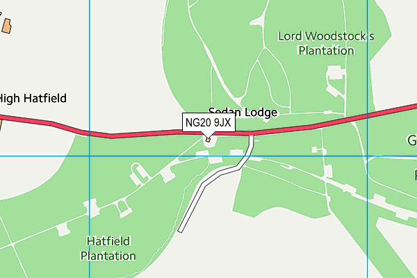NG20 9JX map - OS VectorMap District (Ordnance Survey) NG20 9JX map - OS VectorMap District (Ordnance Survey)
