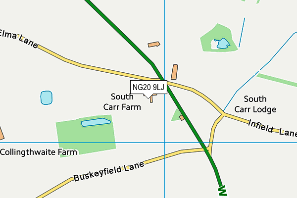 NG20 9LJ map - OS VectorMap District (Ordnance Survey) NG20 9LJ map - OS VectorMap District (Ordnance Survey)