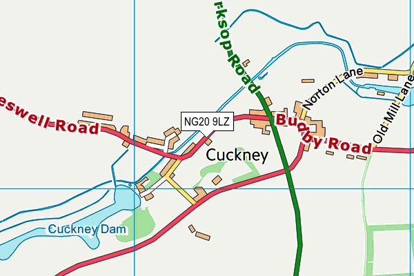 NG20 9LZ map - OS VectorMap District (Ordnance Survey) NG20 9LZ map - OS VectorMap District (Ordnance Survey)