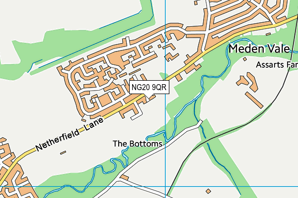 NG20 9QR map - OS VectorMap District (Ordnance Survey) NG20 9QR map - OS VectorMap District (Ordnance Survey)
