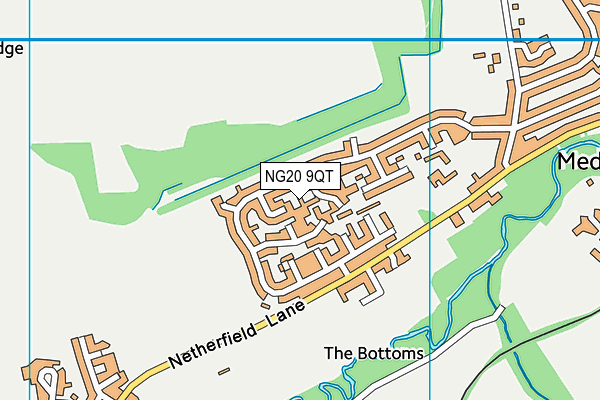 NG20 9QT map - OS VectorMap District (Ordnance Survey) NG20 9QT map - OS VectorMap District (Ordnance Survey)