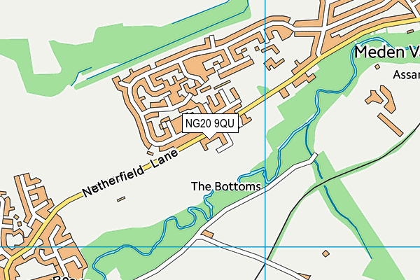 NG20 9QU map - OS VectorMap District (Ordnance Survey) NG20 9QU map - OS VectorMap District (Ordnance Survey)