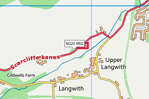 NG20 9RQ map - OS VectorMap District (Ordnance Survey) NG20 9RQ map - OS VectorMap District (Ordnance Survey)