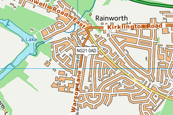 NG21 0AD map - OS VectorMap District (Ordnance Survey) NG21 0AD map - OS VectorMap District (Ordnance Survey)