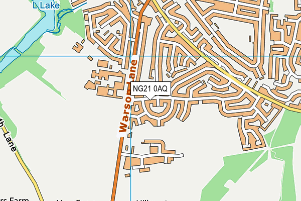NG21 0AQ map - OS VectorMap District (Ordnance Survey) NG21 0AQ map - OS VectorMap District (Ordnance Survey)