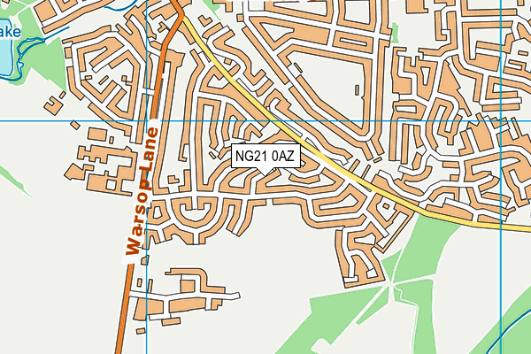 NG21 0AZ map - OS VectorMap District (Ordnance Survey) NG21 0AZ map - OS VectorMap District (Ordnance Survey)