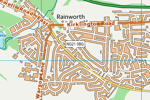 NG21 0BG map - OS VectorMap District (Ordnance Survey) NG21 0BG map - OS VectorMap District (Ordnance Survey)