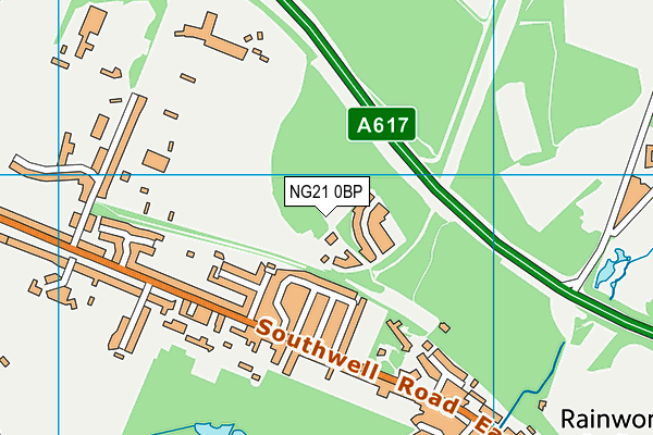 NG21 0BP map - OS VectorMap District (Ordnance Survey) NG21 0BP map - OS VectorMap District (Ordnance Survey)