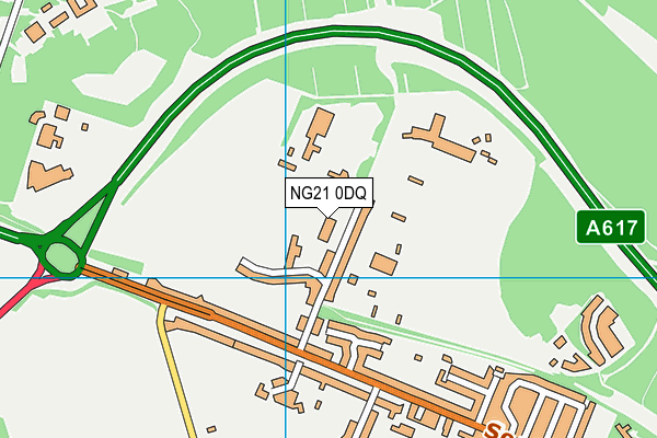 NG21 0DQ map - OS VectorMap District (Ordnance Survey) NG21 0DQ map - OS VectorMap District (Ordnance Survey)