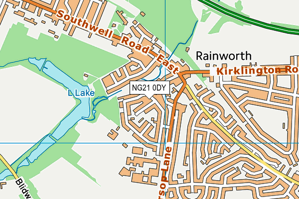 NG21 0DY map - OS VectorMap District (Ordnance Survey) NG21 0DY map - OS VectorMap District (Ordnance Survey)