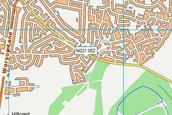 NG21 0EZ map - OS VectorMap District (Ordnance Survey) NG21 0EZ map - OS VectorMap District (Ordnance Survey)
