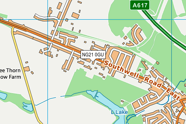 NG21 0GU map - OS VectorMap District (Ordnance Survey) NG21 0GU map - OS VectorMap District (Ordnance Survey)