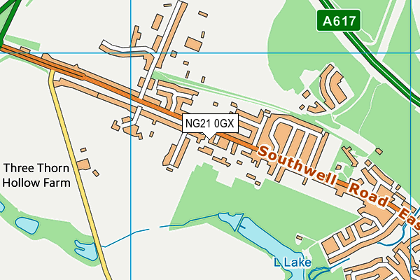 NG21 0GX map - OS VectorMap District (Ordnance Survey) NG21 0GX map - OS VectorMap District (Ordnance Survey)