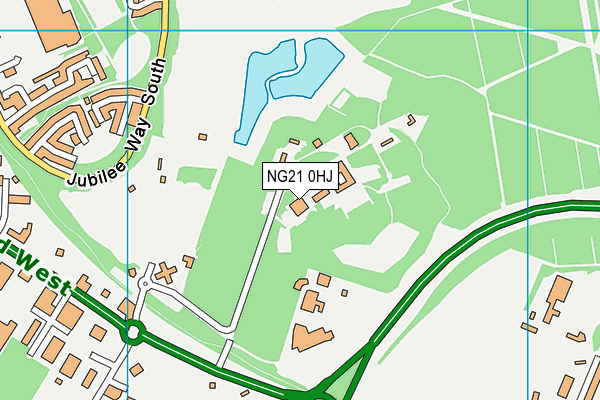 NG21 0HJ map - OS VectorMap District (Ordnance Survey) NG21 0HJ map - OS VectorMap District (Ordnance Survey)