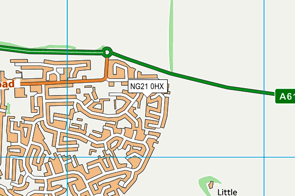 NG21 0HX map - OS VectorMap District (Ordnance Survey) NG21 0HX map - OS VectorMap District (Ordnance Survey)