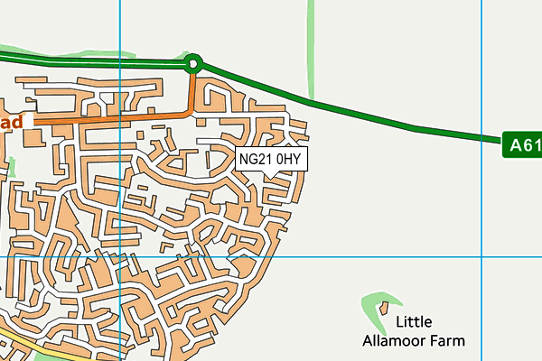 NG21 0HY map - OS VectorMap District (Ordnance Survey) NG21 0HY map - OS VectorMap District (Ordnance Survey)