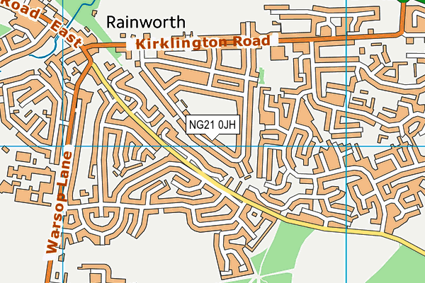 NG21 0JH map - OS VectorMap District (Ordnance Survey) NG21 0JH map - OS VectorMap District (Ordnance Survey)