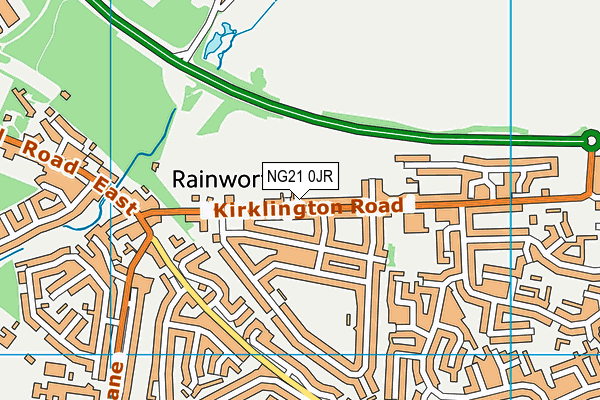 NG21 0JR map - OS VectorMap District (Ordnance Survey) NG21 0JR map - OS VectorMap District (Ordnance Survey)