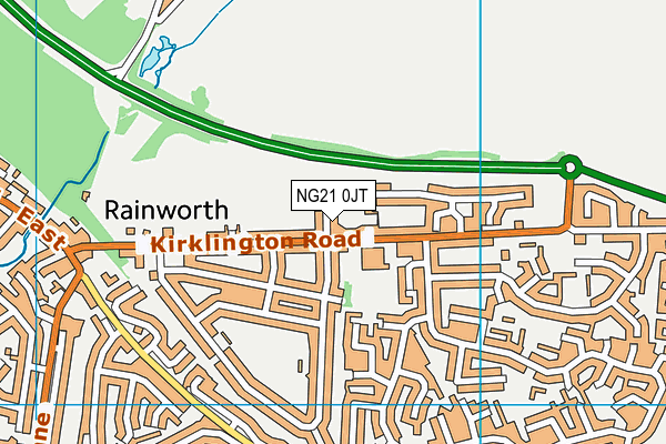 NG21 0JT map - OS VectorMap District (Ordnance Survey) NG21 0JT map - OS VectorMap District (Ordnance Survey)