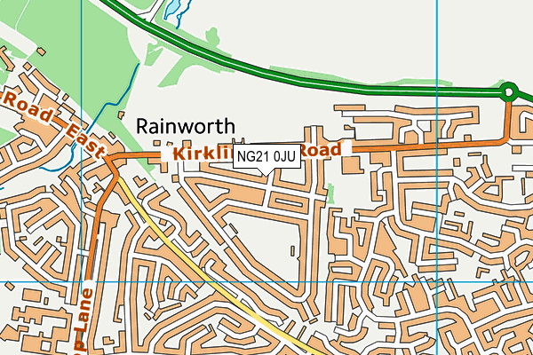 NG21 0JU map - OS VectorMap District (Ordnance Survey) NG21 0JU map - OS VectorMap District (Ordnance Survey)