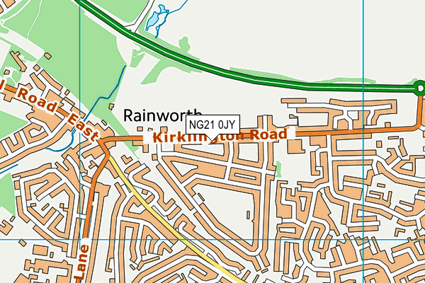 NG21 0JY map - OS VectorMap District (Ordnance Survey) NG21 0JY map - OS VectorMap District (Ordnance Survey)