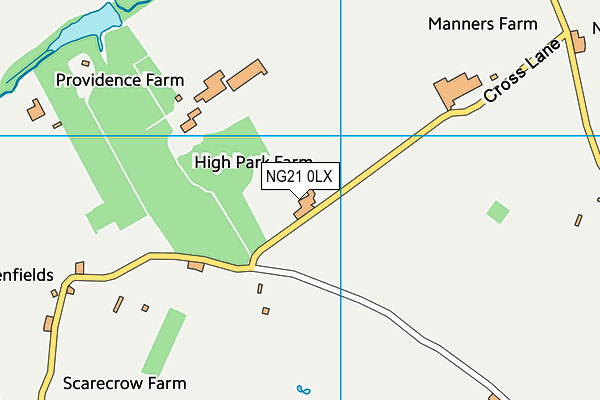 NG21 0LX map - OS VectorMap District (Ordnance Survey) NG21 0LX map - OS VectorMap District (Ordnance Survey)